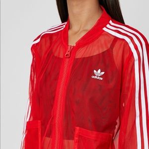 adidas red mesh jacket